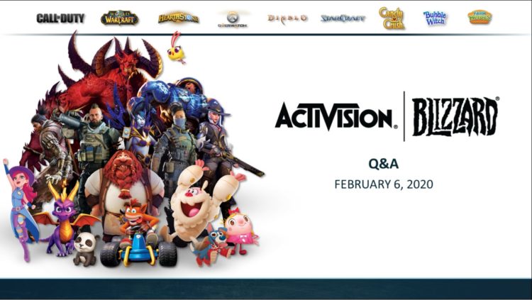 Activision Blizzard отчиталась об итогах 4 квартала 2019 года Activision Blizzard отчиталась об итогах 4 квартала 2019 года