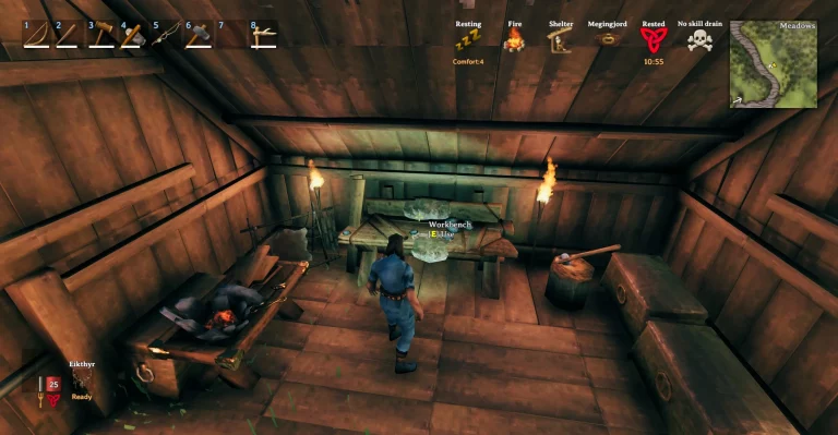 Valheim: Создаём и улучшаем верстак