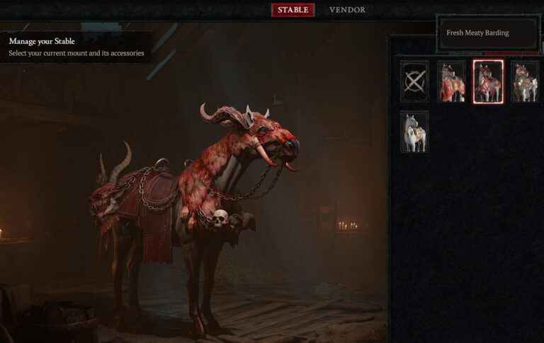 Нова броня для коня в Diablo IV зі свіжого м'яса Нова броня для коня в Diablo IV зі свіжого м'яса
