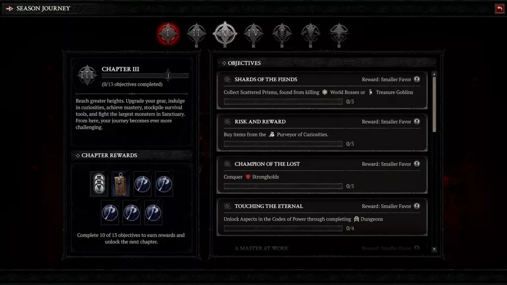 Усі завдання та нагороди для Diablo IV сезонного походу в "Сезоні чуми"