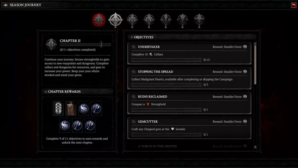 Усі завдання та нагороди для Diablo IV сезонного походу в "Сезоні чуми"