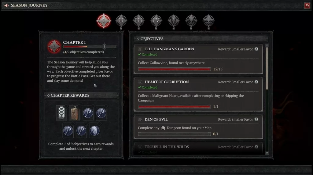 Усі завдання та нагороди для Diablo IV сезонного походу в "Сезоні чуми"
